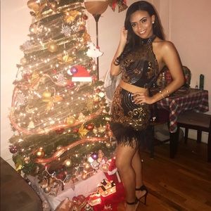 Sequin / Feather 2 piece